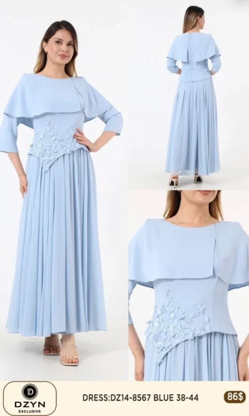 Платье DZYN EXCLUSIVE (Blue, модель 8567) оптом