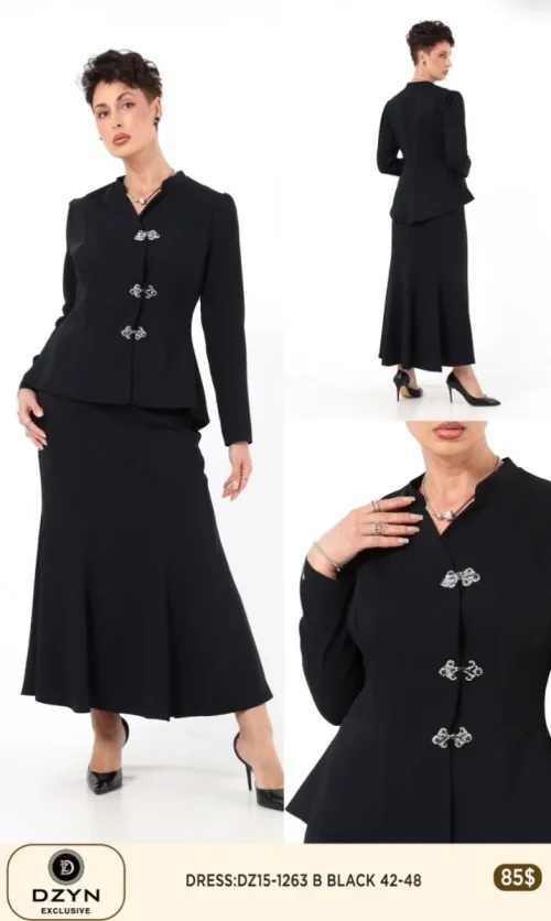 Платье DZYN EXCLUSIVE (Black, модель 1263) оптом