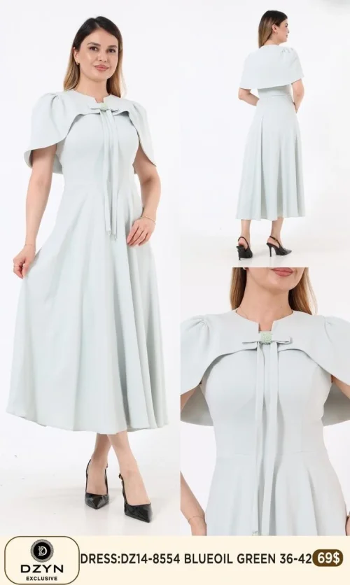 Платье DZYN EXCLUSIVE (Зеленый, модель DZ14-8554) оптом