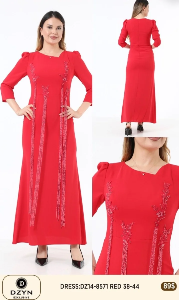 Платье DZYN EXCLUSIVE (Red, модель DZ14-8571) оптом