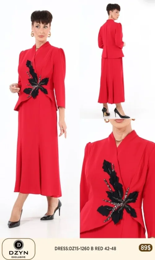 Платье DZYN EXCLUSIVE (Red, модель 1260) оптом