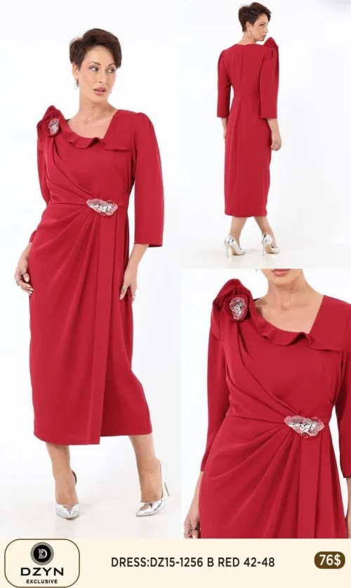 Платье DZYN EXCLUSIVE (Red, модель DZ15-1256) оптом