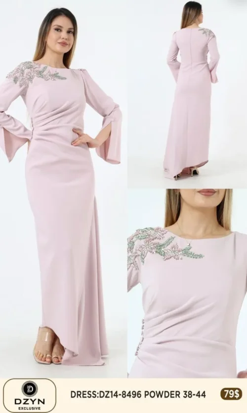 Платье DZYN EXCLUSIVE (Pink, модель 8496) оптом