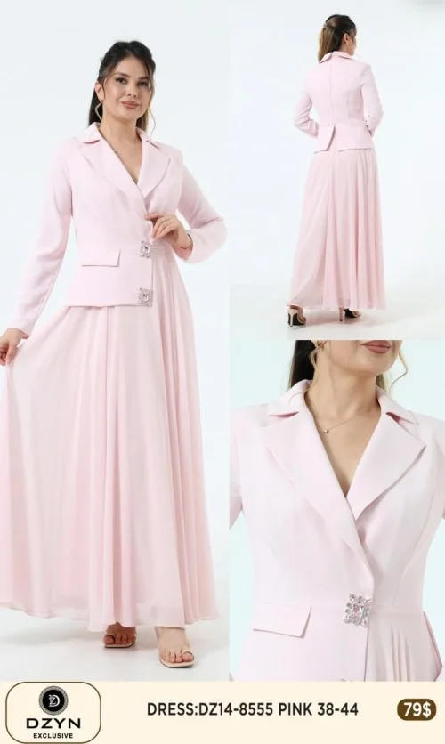 Платье DZYN EXCLUSIVE (Розовый, модель DZ14-8555) оптом
