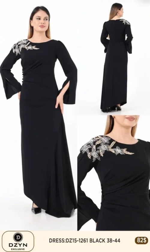 Платье DZYN EXCLUSIVE (Black, модель 1261) оптом