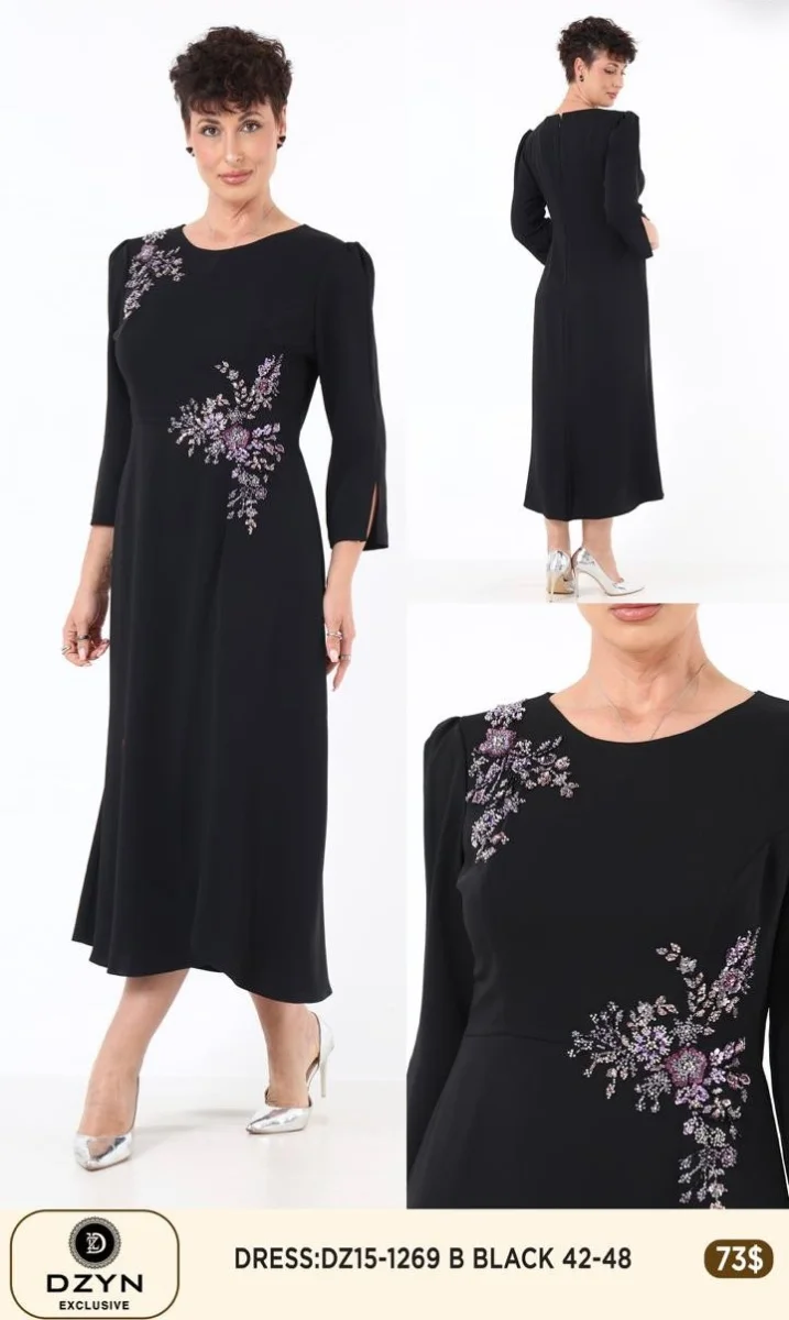 Платье DZYN EXCLUSIVE (Black, модель DZ15-1269) оптом
