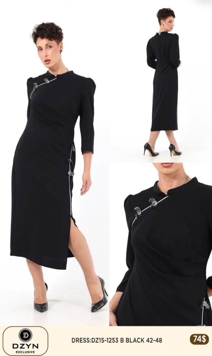 Платье DZYN EXCLUSIVE (Black, модель DZ15-1253) оптом