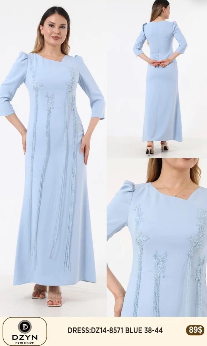 Платье DZYN EXCLUSIVE (Blue, модель DZ14-8571) оптом