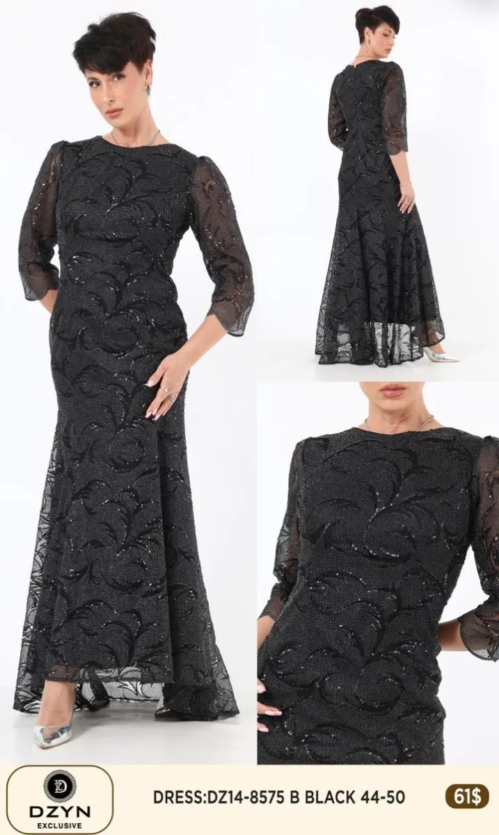 Платье DZYN EXCLUSIVE (Black, модель DZ14-8575) оптом