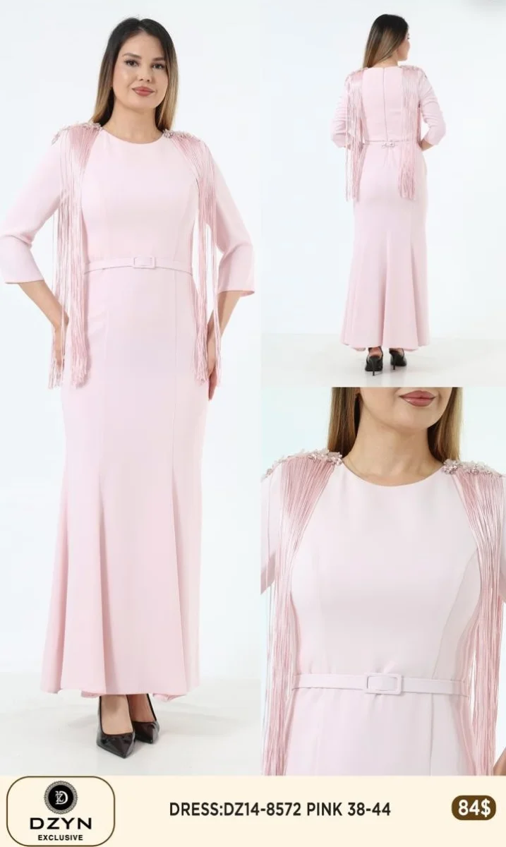 Платье DZYN EXCLUSIVE (Pink, модель DZ14-8572) оптом