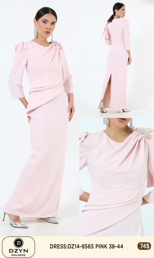 Платье DZYN EXCLUSIVE (Розовый, модель DZ14-8565) оптом