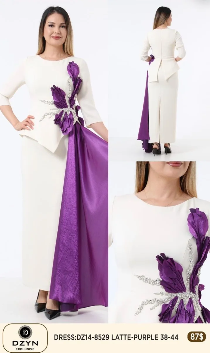 Платье DZYN EXCLUSIVE (Purple, модель DZ14-8529) оптом