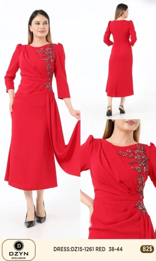 Платье DZYN EXCLUSIVE (Red, модель 1261) оптом