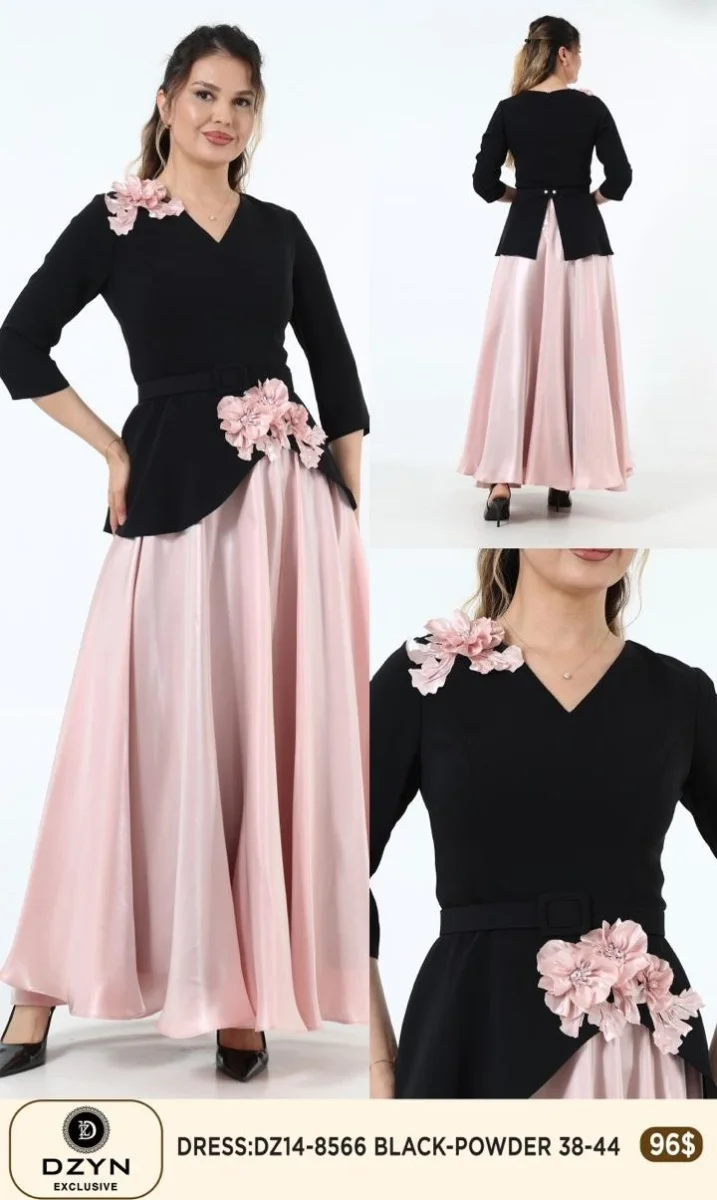 Платье DZYN EXCLUSIVE (Pink, модель DZ14-8566) оптом