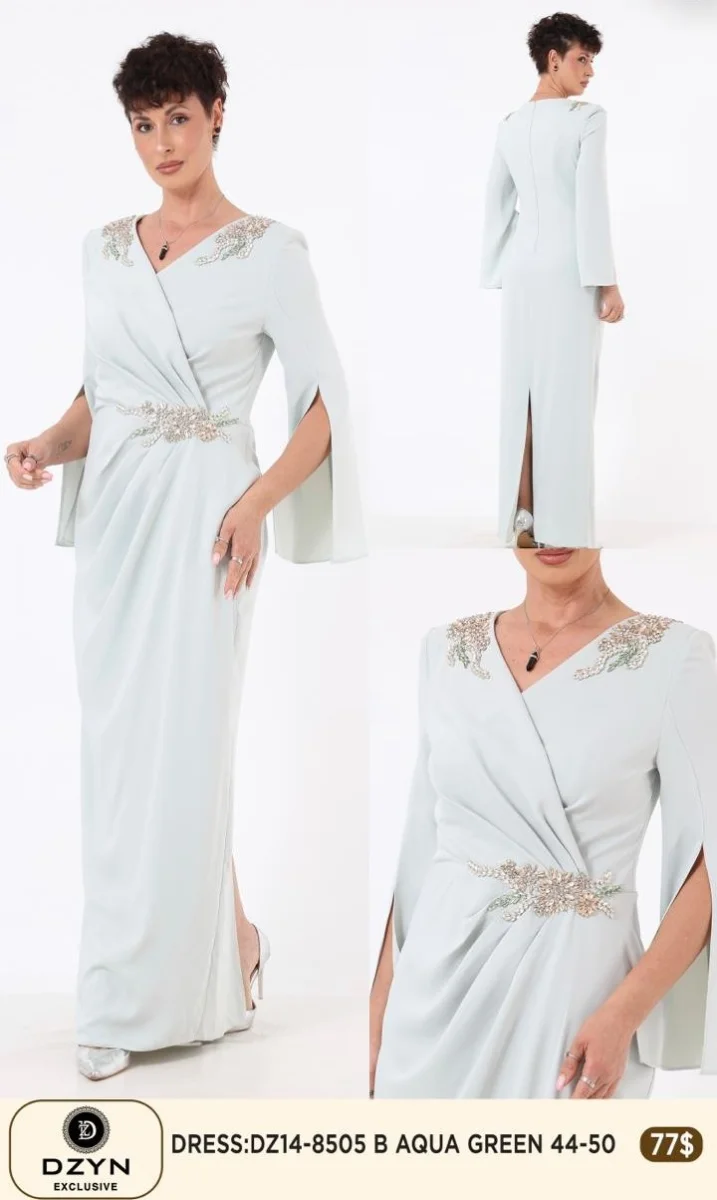Платье DZYN EXCLUSIVE (Green, модель DZ14-8505) оптом