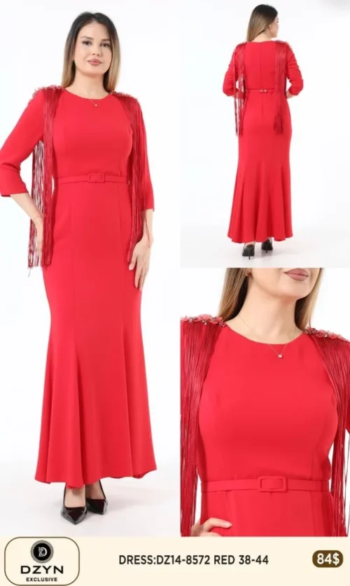 Платье DZYN EXCLUSIVE (Red, модель DZ14-8572) оптом