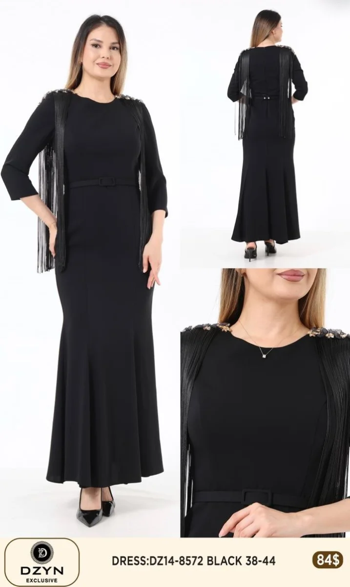 Платье DZYN EXCLUSIVE (Black, модель DZ14-8572) оптом