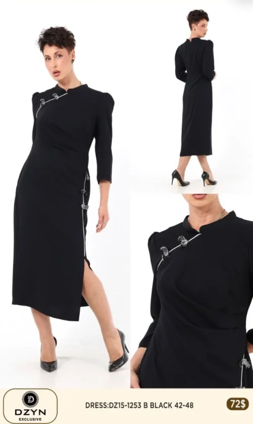 Платье DZYN EXCLUSIVE (Black, модель 1253) оптом