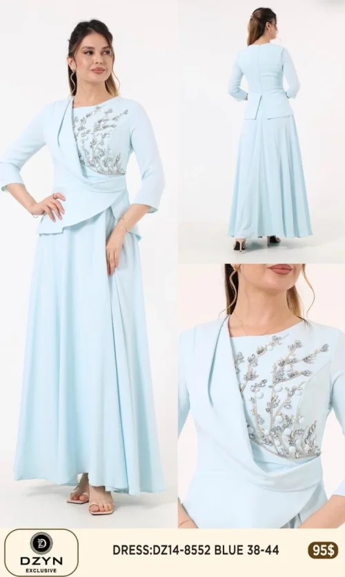 Платье DZYN EXCLUSIVE (Синий, модель DZ14-8552) оптом