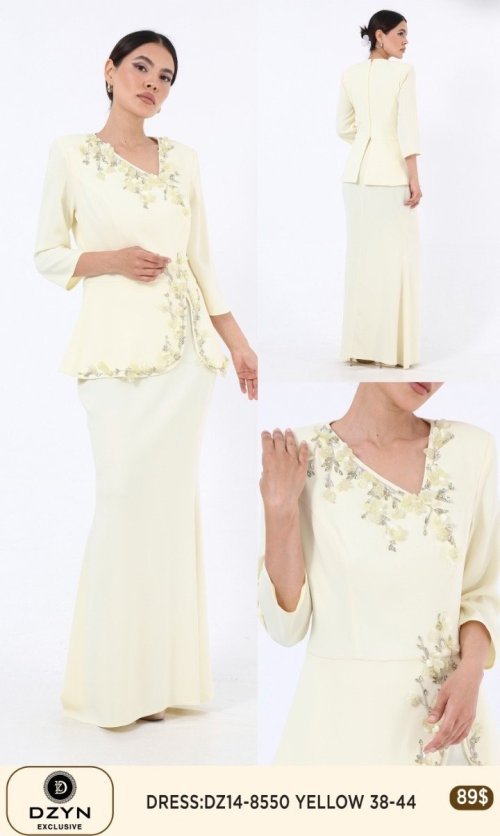 Платье DZYN EXCLUSIVE (Yellow, модель DZ14-8550) оптом