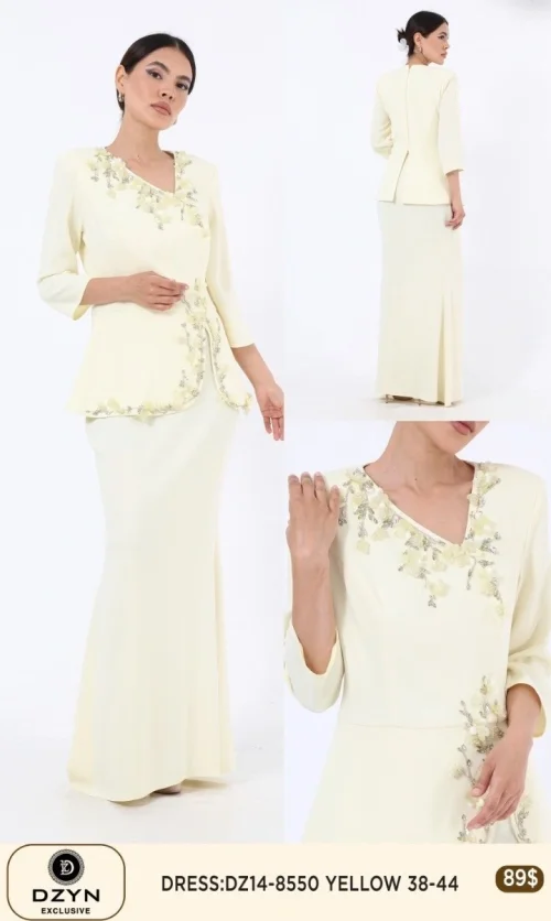 Платье DZYN EXCLUSIVE (Yellow, модель DZ14-8550) оптом