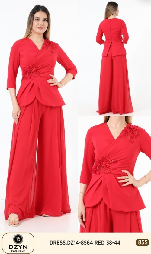 Платье DZYN EXCLUSIVE (Красный, модель DZ14-8564) оптом
