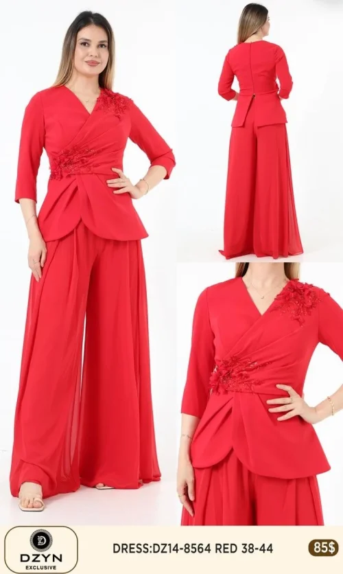 Платье DZYN EXCLUSIVE (Красный, модель DZ14-8564) оптом