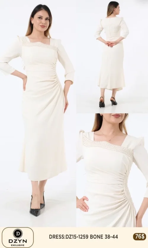 Платье DZYN EXCLUSIVE (Beige, модель DZ15-1259) оптом