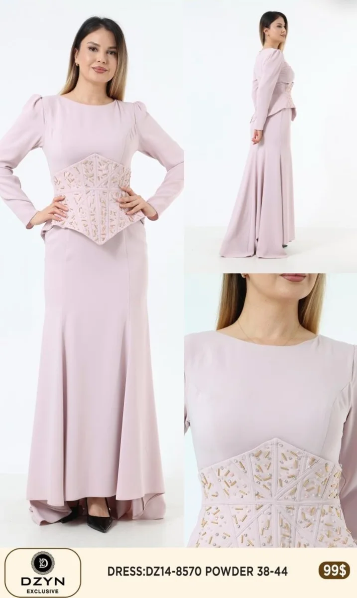 Платье DZYN EXCLUSIVE (Pink, модель DZ14-8570) оптом