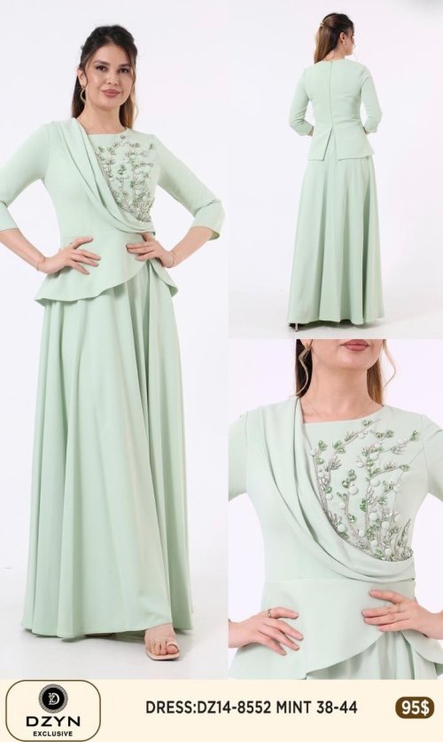 Платье DZYN EXCLUSIVE (Мятный, модель DZ14-8552) оптом