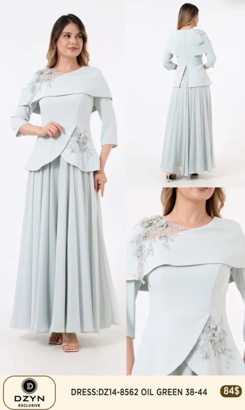 Платье DZYN EXCLUSIVE (Green, модель DZ14-8562) оптом