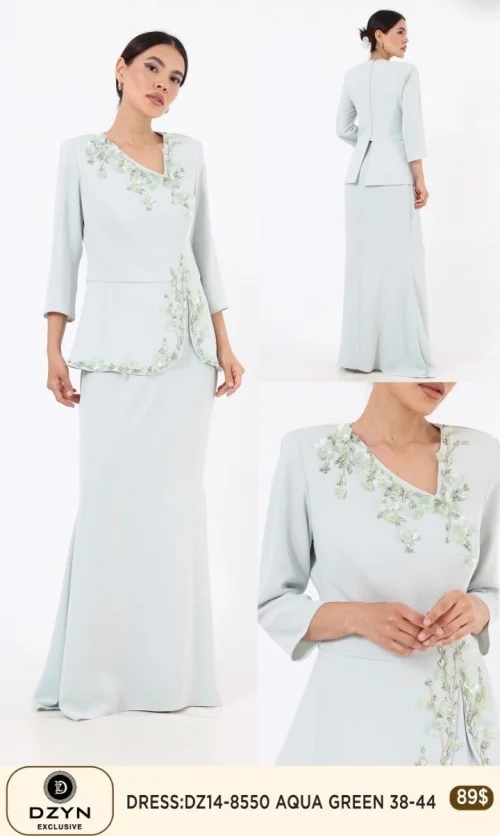 Платье DZYN EXCLUSIVE (Green, модель DZ14-8550) оптом