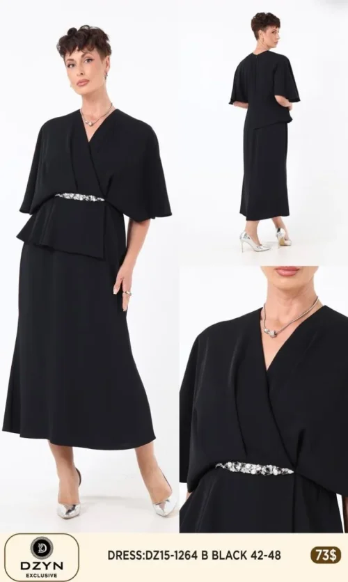 Платье DZYN EXCLUSIVE (Black, модель 1264) оптом