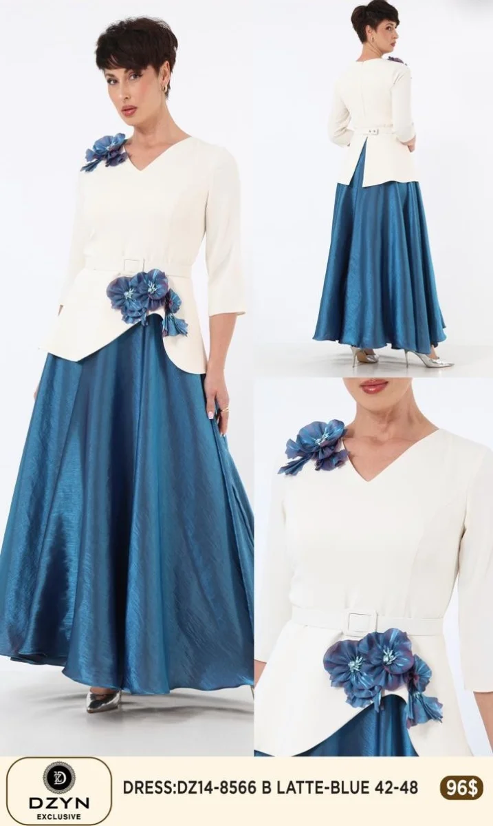 Платье DZYN EXCLUSIVE (Blue, модель DZ14-8566) оптом