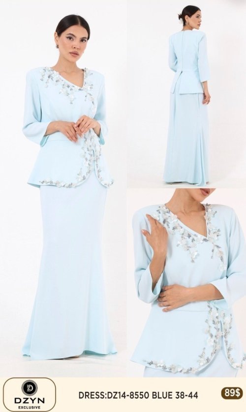 Платье DZYN EXCLUSIVE (Blue, модель DZ14-8550) оптом