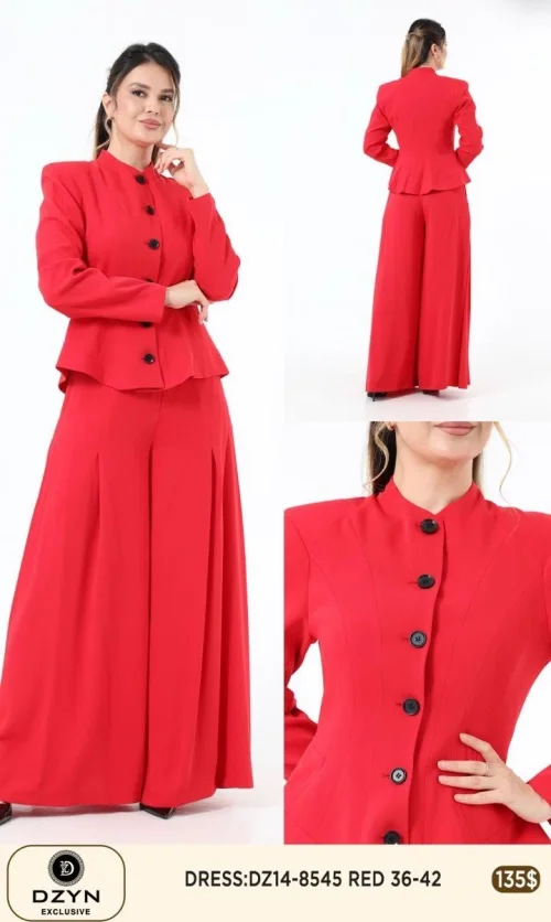 Платье DZYN EXCLUSIVE (Красный, модель DZ14-8545) оптом