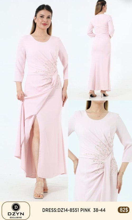 Платье DZYN EXCLUSIVE (Розовый, модель DZ14-8551) оптом