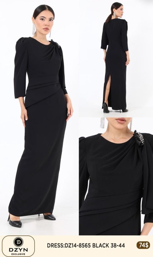 Платье DZYN EXCLUSIVE (Черный, модель DZ14-8565) оптом