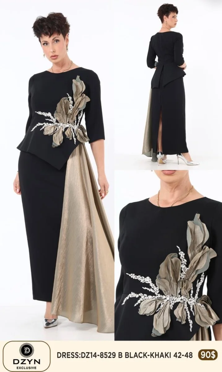 Платье DZYN EXCLUSIVE (Black, модель DZ14-8529) оптом