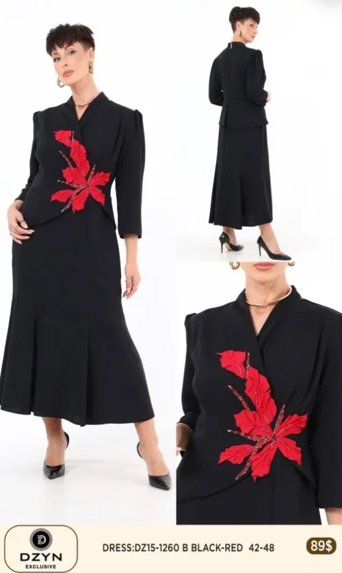 Платье DZYN EXCLUSIVE (Black, модель 1260) оптом