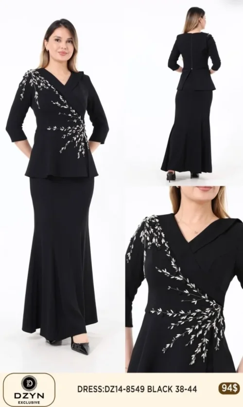 Платье DZYN EXCLUSIVE (Black, модель 8549) оптом