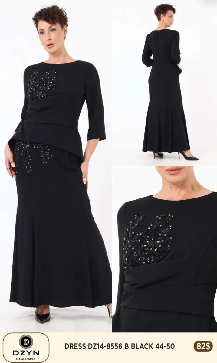 Платье DZYN EXCLUSIVE (Black, модель DZ14-8556) оптом