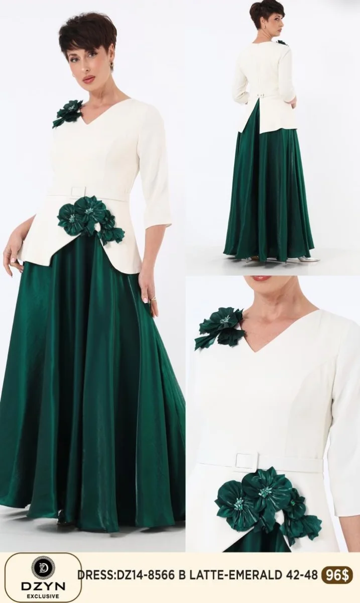 Платье DZYN EXCLUSIVE (Emerald, модель DZ14-8566) оптом