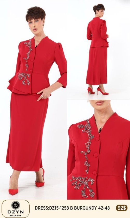 Платье DZYN EXCLUSIVE (Burgundy, модель DZ15-1258) оптом