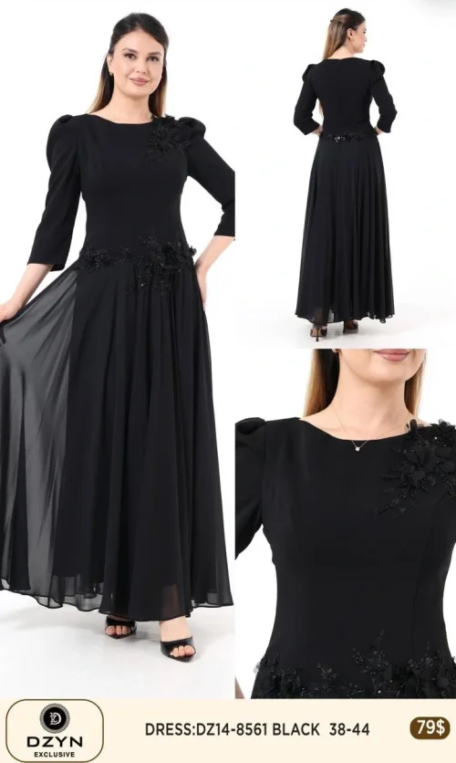 Платье DZYN EXCLUSIVE (Black, модель 8561) оптом