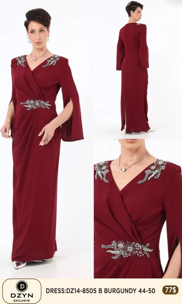 Платье DZYN EXCLUSIVE (Burgundy, модель DZ14-8505) оптом