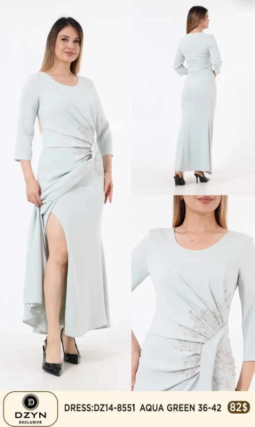 Платье DZYN EXCLUSIVE (Зеленый, модель DZ14-8551) оптом
