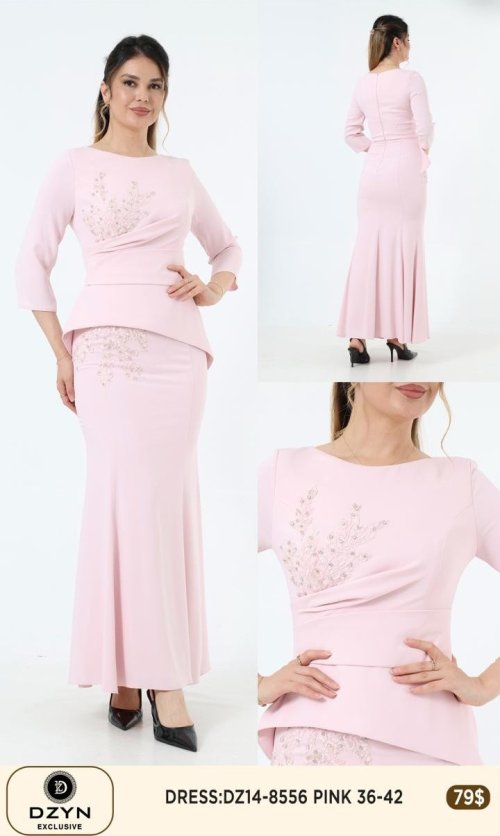 Платье DZYN EXCLUSIVE (Розовый, модель DZ14-8556) оптом