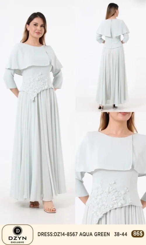 Платье DZYN EXCLUSIVE (Green, модель 8567) оптом