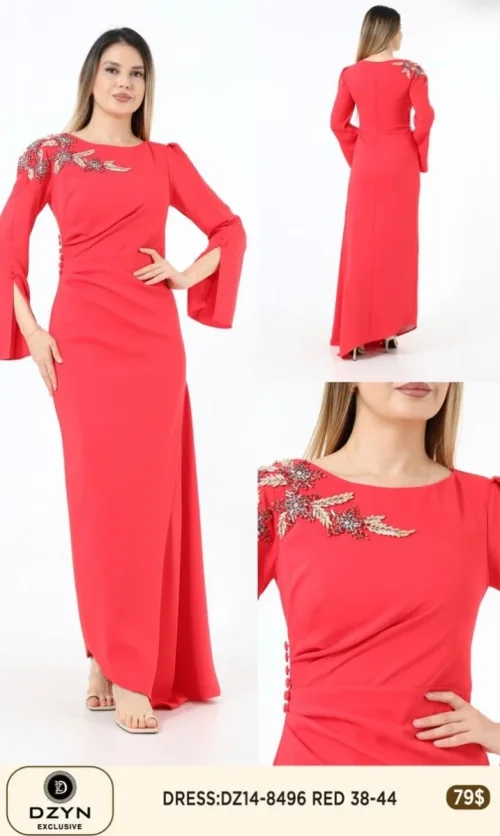 Платье DZYN EXCLUSIVE (Red, модель 8496) оптом